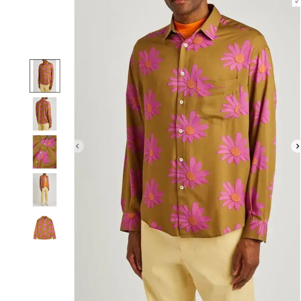 Jacquemus La Chemise Simon Floral-Print Shirt - Size 48